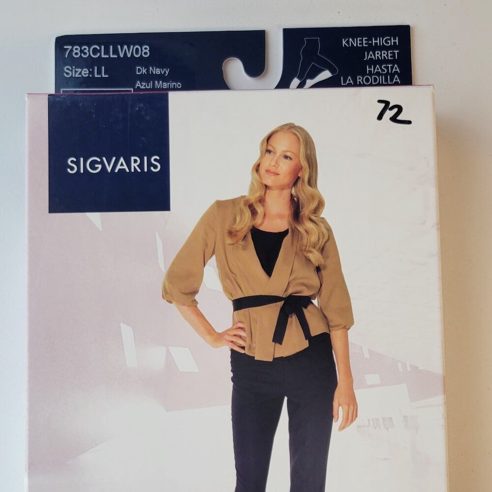 Sigvaris Medical Compression Hosiery / Knee-high / LL / Dk Navy / 783CLLW08